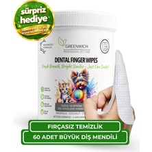 Diş Büyük Boy Mendil 60 Adet | Tartar Ağız Kokusu | Kedi Köpek | Nano Gümüş Içermez