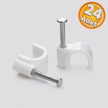 Politec ZP-1173 3 Numara Beton Çivili Kablo Sabitleme Kroşe (24 Adet)