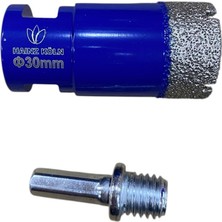 Özgürce Köln 30MM Granit, Mermer ve Seramik Delme Spiral Panç M14 Aparatlı