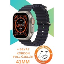 Normadia Şık ve Fonksiyonel 41MM Tam Ekran Akıllı Saat, Nfc, Kablosuz Şarj, Kordon Hediyeli