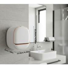 Lüks Drenajlı Katı Sabunluk Duvara Monte Kapaklı Banyo Organizeri