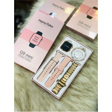 Normadia G9 Mini Plus Akıllı Saat, 3 Kordon ve Aksesuar ile Ios ve Android Uyumlu