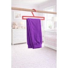 Ozzen Kırılmaz Plastik Çocuk Elbise Askı Bebek Askısı Kıyafet ve Elbise Askısı Kırmızı Renk