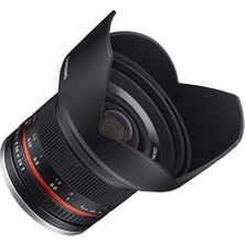 SY12M-E-BK 12 mm F2.0 E Kameralar Için Ultra Geniş Açılı Objektif, Siyah
