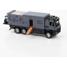 Vardem Metal Sesli Işıklı Çek Bırak Özellikli 30 cm Motokaravan Seti Siyah