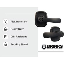 Brinks Push Pull Döner Kapı Kilitleri Alwood Giriş Kolu, Bronz, 23013-150