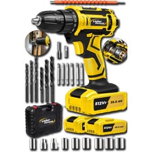 Özgürce Darbeli X-Titan Motor 27 Parça Çelik Şanjuman ve Akülü Vidalama Seti