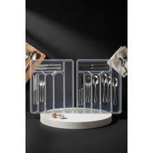 Transformacion Greta Serisi 6 Bölmeli 2 Li Set Şeffaf Çekmece Içi Kaşıklık - Kristal Berraklığında Düzenleyici 722880