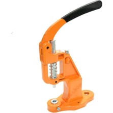 Özgürce Turuncu Renkli Tulumba Pres Kuşgözü ve Perçin Çakma Makinesi