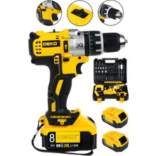 Özgürce 58V Akülü Darbeli Matkap Seti, 30 Parça Vidalama ve Dişli Sistemli