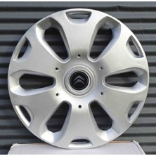 Yk Citroen C1 / C2 / C3 / Berlingo Uyumlu 14 Inç Jant Kapağı 4'lü Takım Amblem Hediyeli