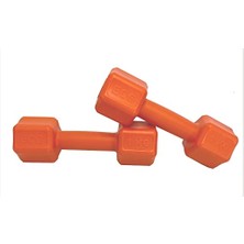 Fitness Için 1x2 Adet Ağırlık Ile Turuncu Dambıl Seti