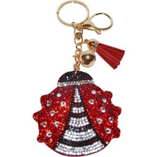 TrendyChic Taşlı Uğur Böceği Şeklinde Çanta Süsü Charm Anahtarlık