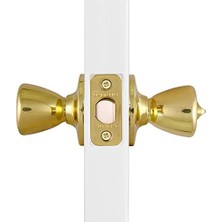 782748 Lale 2 Yönlü Mandal Gizlilik Kapı Topuzu, Ayarlanabilir Arka Set, Cilalı Pirinç Kaplama