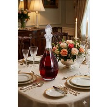 Heryerden Nostaljik Cam Kapaklı Şişe Sürahi 1,4 Litre El Yapımı Cam Sürahi