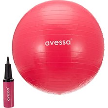 Denge ve Güç Için 55 cm Pompalı Pilates Topu, Kullanımı Kolay