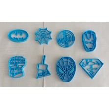 RPMD Store Rpmdstore Süper Kahraman Kalıpları Oyun Hamuru Kalıbı Hamur Kalıbı Kek Kalıbı Kurabiye Kalıbı