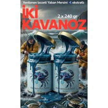 Crab 2 Kavanoz Yengeç Turkuaz King 2X240 gr Anzeli Naturel Çakşır Otu Macunlu Ballı Polenli Mavi Yaban Mersinli Multivitamin Bitkisel Macun