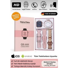 Normadia Şık 41MM G9 Mini Gold Akıllı Saat, 3 Kordon ve Bileklik Hediyeli