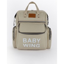 Lui Baby Anne Bebek Bakım Sırt Çantası Termos Biberon Bölmeli ve Bebek Arabası Metal Askı Aparatlı Lüks Model