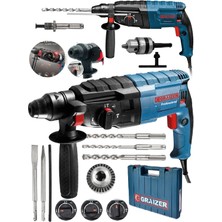 Özgürce Alman 9009 Xdrive Çelik Şanzımanlı Kırıcı Delici Matkap + 5 Uç ve Mandren