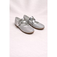 Akinco Gümüş Taş Efektli Simli Çift Kemer Cırt Cırtlı Çocuk Babeti