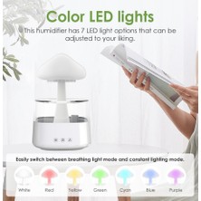 Meli Collection Yağmur Bulutu Bt Hoparlör USB Şarjlı Ledli Işık Hava Nemlendirici & Koku Giderici
