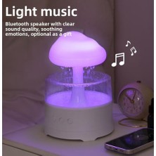 Meli Collection Yağmur Bulutu Bt Hoparlör USB Şarjlı Ledli Işık Hava Nemlendirici & Koku Giderici