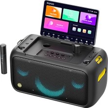 Ikarao Yetişkinler Için Karaoke Makinesi - Şarkı Sözü Ekranlı, Dahili 13.3 Inç Karaoke Ekranı, Hepsi Bir Arada Taşınabilir Karaoke Makinesi, 2 Gizli K