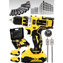 Özgürce 128 Vf Bakır Sargılı Darbeli Şarjlı Matkap Çift Akülü Metal Şanzıman