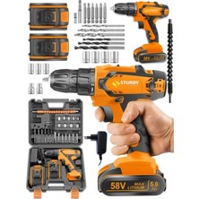 Özgürce Çift Akülü Metal Şanzumanlı Darbeli Matkap Seti 27 Parça Uç Dahil