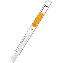 Ince Metal Maket Bıçağı, Otomatik Kilitli, 9X80 Mm, Alüminyum Gövde