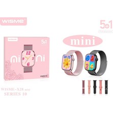 Normadia X28 Mini Series 10 Akıllı Saat - 5 Kayış, Kablosuz Şarj, Şık Tasarım