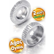 Özgürce Ahşap Taşlama Törpüleme Diski 115 mm 2'li Set, Oval ve Açılı Kesim