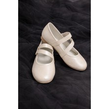 Akinco Ekru Rugan Çift Kemer Cırt Cırtlı Çocuk Babeti