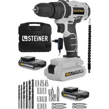 Özgürce 58V Çift Lithium Akü Şarjlı Metal Vidalama Matkap Seti