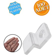 Hobidabi 100 Adet Ayna Tırnağı Ayna Sabitleyici Tutucu 100 Adet Ayna Montaj Vidalama