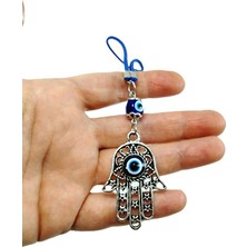 Biuti Küçük Metal Hamse Eli Nazar Boncuğu Araba Dikiz Ayna Süsü Lüks Hediyelik Aksesuar