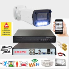 Bises 1 Li Hareket Algılayan 5 Mp Lens 4 Warm LED Gece Renkli Gösteren Güvenlik Kamerası Seti Bs 3404W