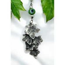 Biuti Metal Yapraklar Yeşil Nazar Boncuğu Araba Dikiz Ayna Süsü, Otantik Yeni Araba Hediyesi