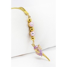 Biuti Pembe Cam Yassı Nazar Boncuklu Deniz Kabuğu Araba Dikiz Ayna Süsü, Yeni Araba Hediyesi