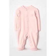 Liaboo Organik Pamuk Patikli Bebek Tulumu Pembe 6-9 Ay