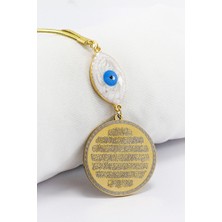 Biuti Beyaz Sedefli Nazar Ayetel Kürsi Felak Nas Ihlas Araba Dikiz Ayna Süsü, Yeni Araba Hediyesi