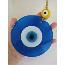 Ennea Art Mat Mavi Nazar Boncuğu El Yapımı Duvar Dekoru 12 cm