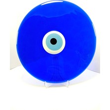 Ennea Art Cam Nazar Boncuğu Deliksiz 25 cm Ev Dekoru El Yapımı Hediyelik Eşya