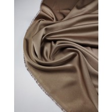 Kumaş Parça Kahve Vizon Arası Renkte Saten En: 145 cm