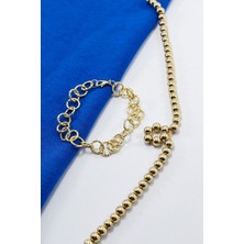 Biuti Büyük Halka Bileklik, Laklı Gold Kaplama Özel Tasarım Hediyelik Aksesuar