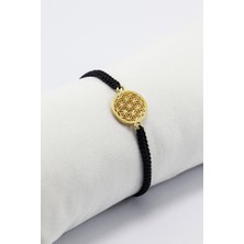 Biuti Metal Gold Yaşam Çiçeği Ayarlanabilir Asansörlü Bileklik