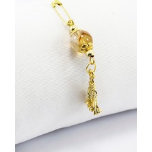 Biuti Gelin Bohçası Doğaltaş Sitrin Taşı Boncuklu Çengelli Iğne, 10 Adet Düğün Nişan Aksesuar