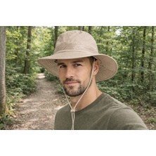 Reva Fileli Safari Şapka Erkek – Geniş Kenarlı Outdoor Güneş Koruyucu Kamp & Balıkçı Şapkası